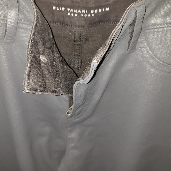 Elie Tahari 29 Audrey faux leather gray leggings - Picture 6 of 15